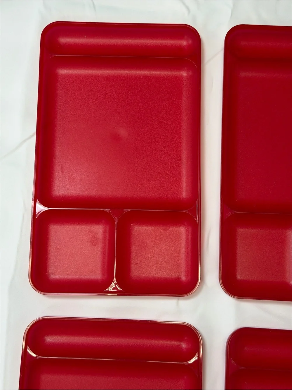 Tupperware red textured